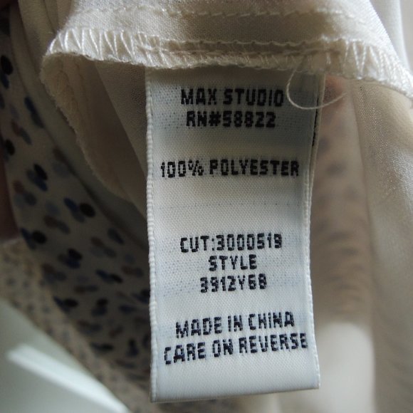 Max Studio Blue & White Dot Print Blouson Dress S - Picture 11 of 12